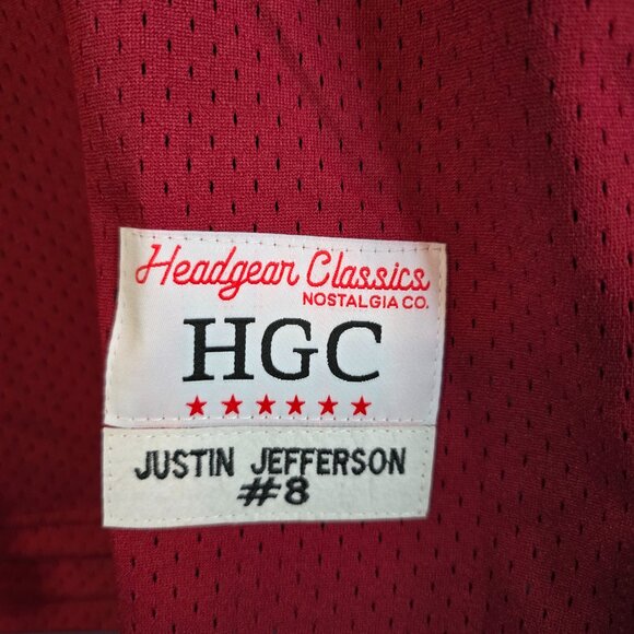 Justin Jefferson #8 Headgear Classics Destrehan High School Jersey Size Medium - Picture 2 of 5